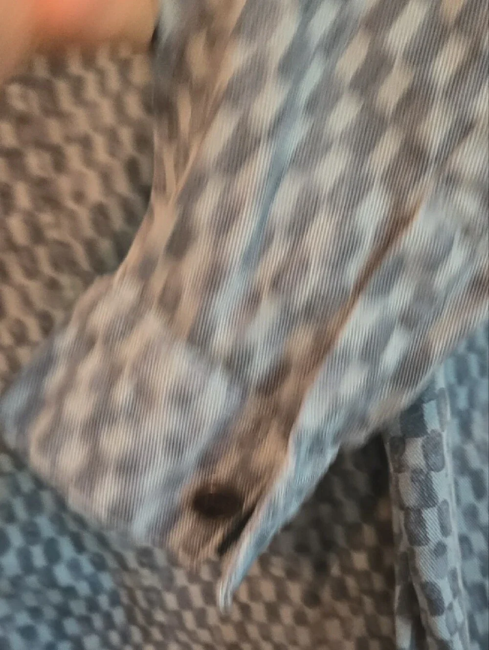 Light Blue Checkered Men's Shirt Jacket - Lightweight Overshirt